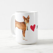 I Liebe mein Basenji Kaffeetasse (Vorderseite Links)