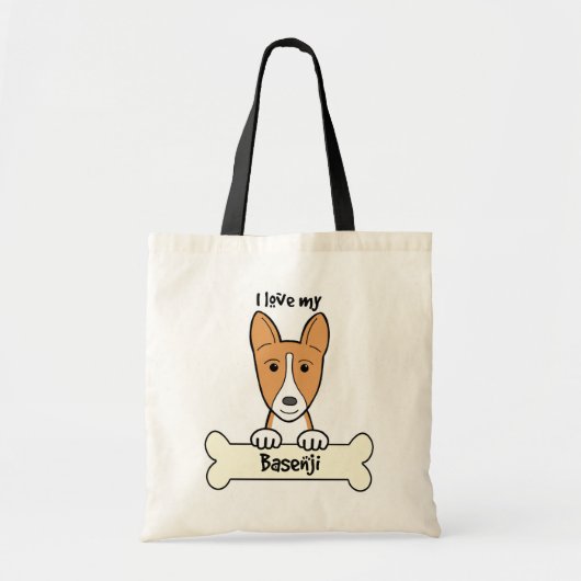 I Liebe mein Basenji Tragetasche (Vorne)