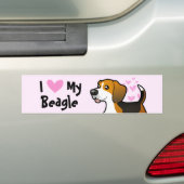 I Liebe mein Beagle Autoaufkleber (Auf Auto)