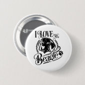 I Liebe Mein Beagle Button (Vorne & Hinten)
