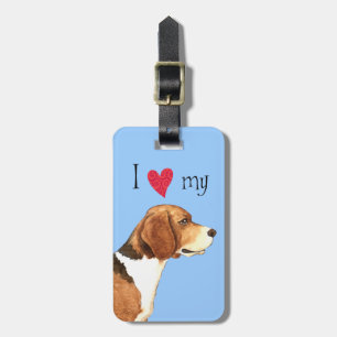 I Liebe mein Beagle Gepäckanhänger
