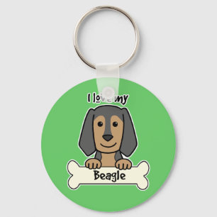 I Liebe mein Beagle Schlüsselanhänger