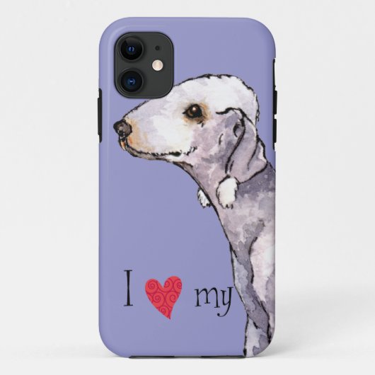 I Liebe mein Bedlington Terrier Case-Mate iPhone Hülle (Rückseite)