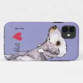 I Liebe mein Bedlington Terrier Case-Mate iPhone Hülle (Rückseite (Horizontal))