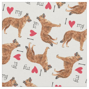 I Liebe mein belgischer Laekenois Stoff