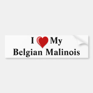I Liebe mein belgischer Malinois Hund Autoaufkleber