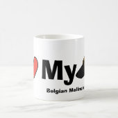 I Liebe mein belgischer Malinois Kaffeetasse (Mittel)