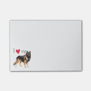I Liebe mein belgischer Tervuren Post-it Klebezettel