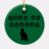 I Liebe mein bengalisches--Schwarzer Text Keramik Ornament (Hinten)