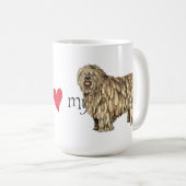 I Liebe mein Bergamasco Kaffeetasse (VorderseiteRechts)