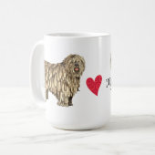 I Liebe mein Bergamasco Kaffeetasse (Vorderseite Links)