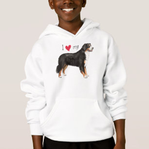 I Liebe mein Berner Hund Hoodie
