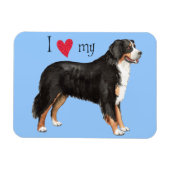 I Liebe mein Berner Hund Magnet (Horizontal)