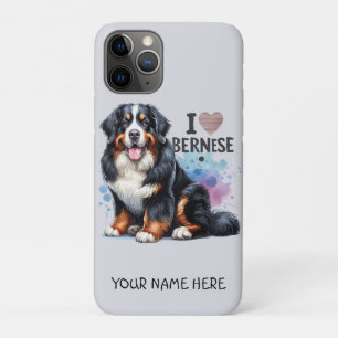 I Liebe Mein Berner Hund Personalisiert Case-Mate iPhone Hülle