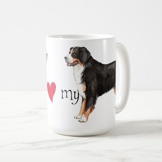 I Liebe mein Bernese Gebirgshund Kaffeetasse (VorderseiteRechts)