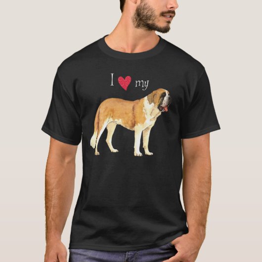 I Liebe mein Bernhardiner T-Shirt (Vorderseite)