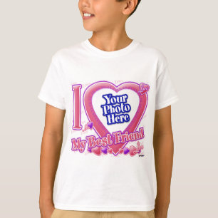 I Liebe Mein bester Freund rosa/lila - Foto T-Shirt