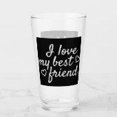 ***I LIEBE MEIN BESTES FREUND*** LIEBE GLASS GLAS (Vorderseite)
