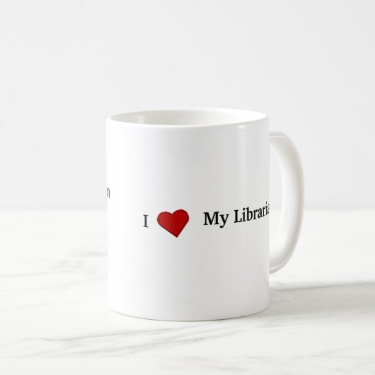 I Liebe mein Bibliothekar Kaffeetasse (VorderseiteRechts)
