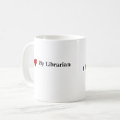 I Liebe mein Bibliothekar Kaffeetasse (Vorderseite Links)