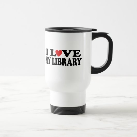I Liebe mein Bibliotheks-Bibliothekar-Geschenk Reisebecher (Rechts)
