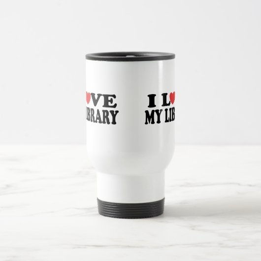 I Liebe mein Bibliotheks-Bibliothekar-Geschenk Reisebecher (Mittel)