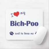 I Liebe mein Bich-Poo (männlicher Hund) Mousepad (Mit Mouse)