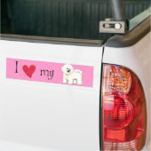 I Liebe mein Bichon Frise Autoaufkleber (Auf Lkw)