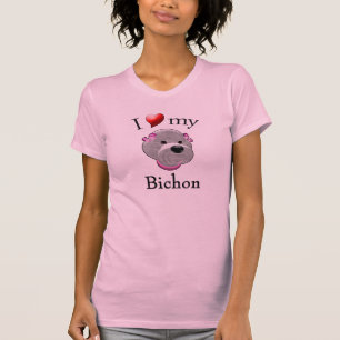 I Liebe mein Bichon T - Shirt