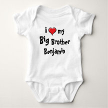 i Liebe mein Big Brother Personalisiert Baby Bodys