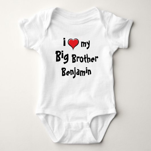 i Liebe mein Big Brother Personalisiert Baby Bodys Baby Strampler (Vorderseite)