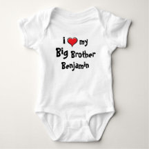 i Liebe mein Big Brother Personalisiert Baby Bodys