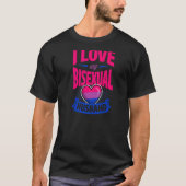 I Liebe Mein Bisexuelles Ehemann Niedlich Bi Pride T-Shirt (Vorderseite)