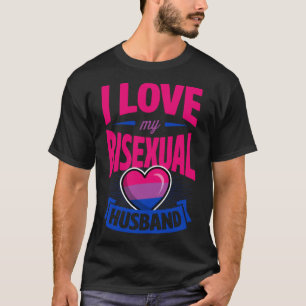 I Liebe Mein Bisexuelles Ehemann Niedlich Bi Pride T-Shirt