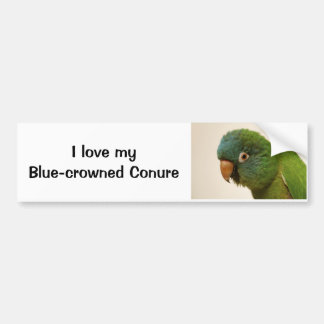 I Liebe mein Blau-gekrönter Conure Autoaufkleber