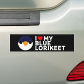 I LIEBE MEIN BLAU LORIKEET AUTOAUFKLEBER (Auf Auto)