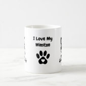 I Liebe mein BLAUE HEELER | Name und Paw Print Kaffeetasse (Mittel)