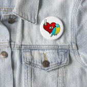 I Liebe mein blauer Throated Macaw Button (Beispiel)