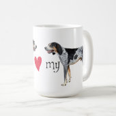I Liebe mein Bluetick Coonhound Kaffeetasse (VorderseiteRechts)
