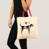 I Liebe mein Bluetick Coonhound Tragetasche (Vorderseite (Produkt))