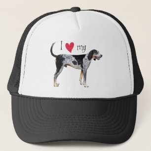 I Liebe mein Bluetick Coonhound Truckerkappe