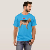 I Liebe mein Bluthund T-Shirt (Vorne ganz)