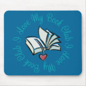 I Liebe mein Bookclub Mousepad (Vorne)