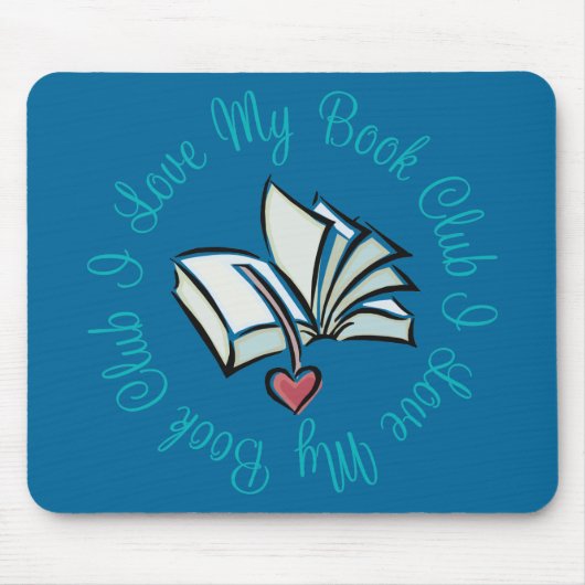 I Liebe mein Bookclub Mousepad (Vorne)