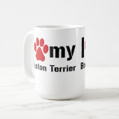 I Liebe mein Boston-Terrier Kaffeetasse (Vorderseite Links)