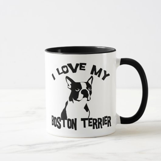 I Liebe mein Boston-Terrier Tasse (Rechts)