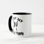 I Liebe mein Boston-Terrier Tasse (Vorderseite Links)