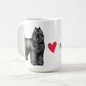 I Liebe mein Bouvier Kaffeetasse (Vorderseite Links)
