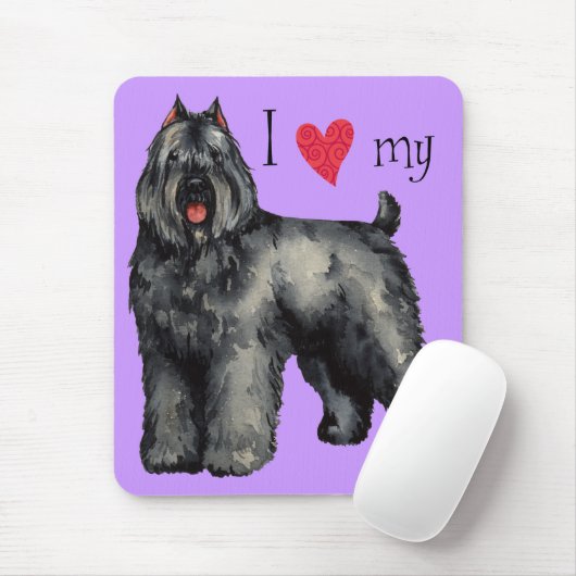 I Liebe mein Bouvier Mousepad (Mit Mouse)