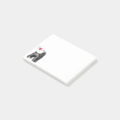 I Liebe mein Bouvier Post-it Klebezettel (angewinkelt)